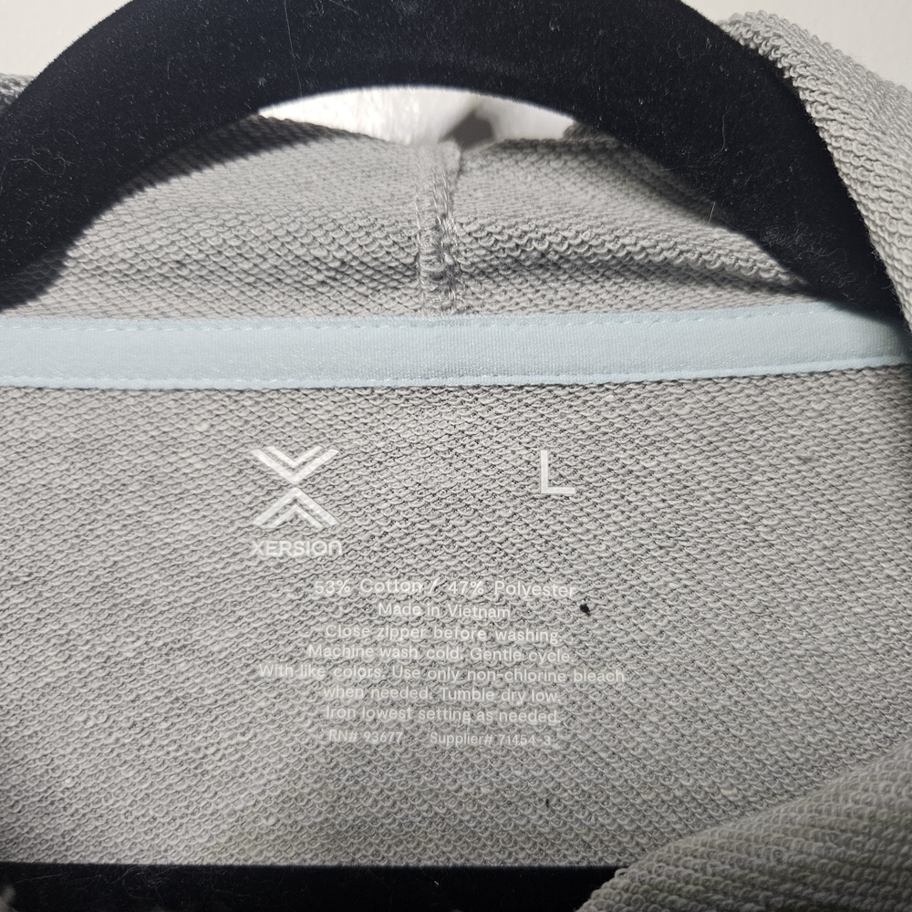 Light Gray Zip-Up Sweater - Picture 3 of 4